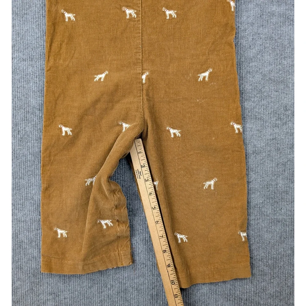 Rags Land One Piece Overalls Toddler Boys 3 Corduroy Novelty Pointer Dog Retro